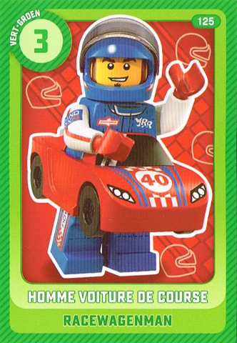 Create the World Trading Card # 125 Homme Voiture de Course / Racewagenman (Belgian)