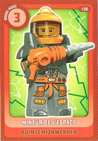 Create the World Trading Card # 136 Mineur de L'Espace / Ruimtemijnwerker (Belgian)