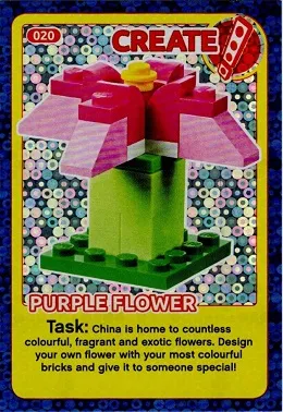 Create the World Incredible Inventions Trading Card #020 Create: Purple Flower