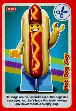 Create the World Incredible Inventions Trading Card #038 Hot Dog Man