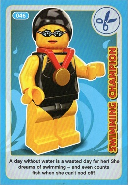 Create the World Incredible Inventions Trading Card #046 Swimming Champion