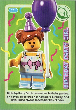 Create the World Incredible Inventions Trading Card #071 Birthday Party Girl