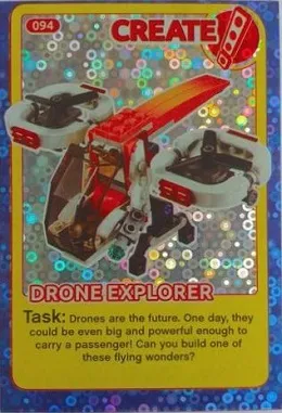 Create the World Incredible Inventions Trading Card #094 Create: Drone Explorer