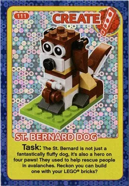 Create the World Incredible Inventions Trading Card #111 Create: St. Bernard Dog