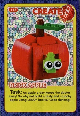 Create the World Incredible Inventions Trading Card #113 Create: Brick Apple