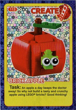 Create the World Incredible Inventions Trading Card #113 Create: Brick Apple