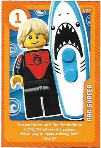 Create the World Living Amazingly Trading Card #004 Pro Surfer