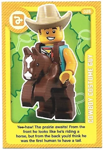 Create the World Living Amazingly Trading Card #025 Cowboy Costume Guy