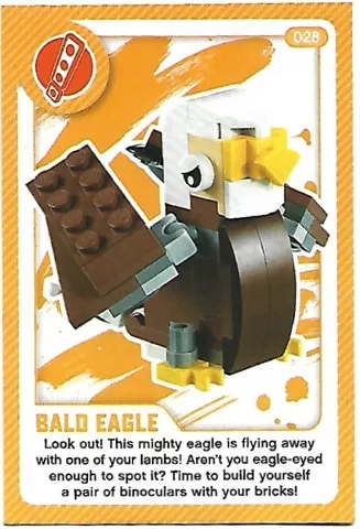 Create the World Living Amazingly Trading Card #028 Bald Eagle