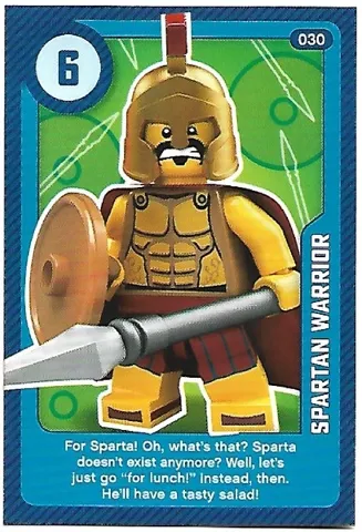 Create the World Living Amazingly Trading Card #030 Spartan Warrior