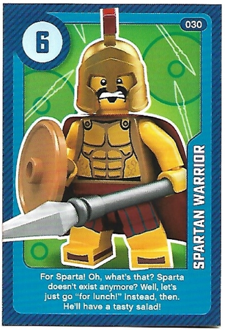 Create the World Living Amazingly Trading Card #030 Spartan Warrior