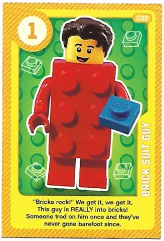 Create the World Living Amazingly Trading Card #032 Brick Suit Guy