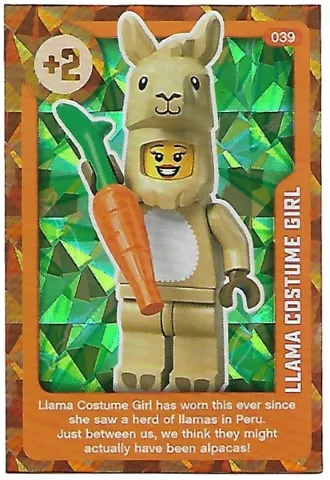 Create the World Living Amazingly Trading Card #039 Llama Costume Girl