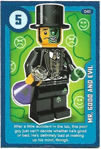Create the World Living Amazingly Trading Card #041 Mr. Good and Evil