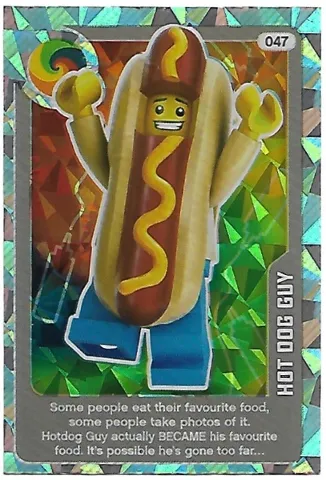 Create the World Living Amazingly Trading Card #047 Hot Dog Man