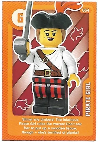 Create the World Living Amazingly Trading Card #054 Pirate Girl