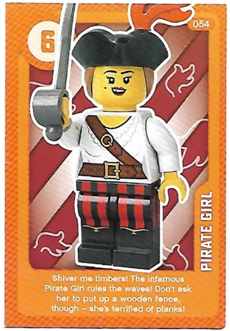 Create the World Living Amazingly Trading Card #054 Pirate Girl