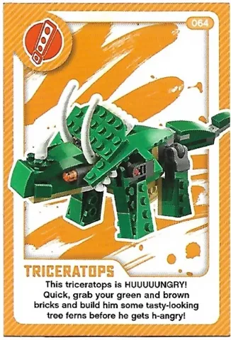 Create the World Living Amazingly Trading Card #064 Triceratops