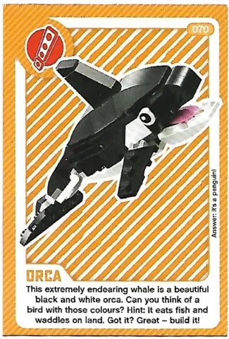 Create the World Living Amazingly Trading Card #070 Orca