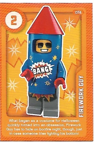 Create the World Living Amazingly Trading Card #074 Firework Guy