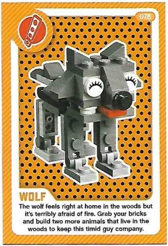 Create the World Living Amazingly Trading Card #076 Wolf