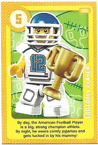 Create the World Living Amazingly Trading Card #081 Football Player