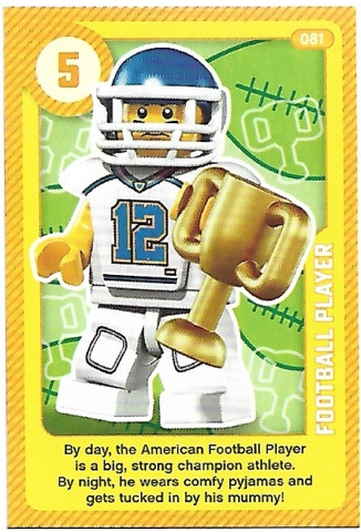Create the World Living Amazingly Trading Card #081 Football Player