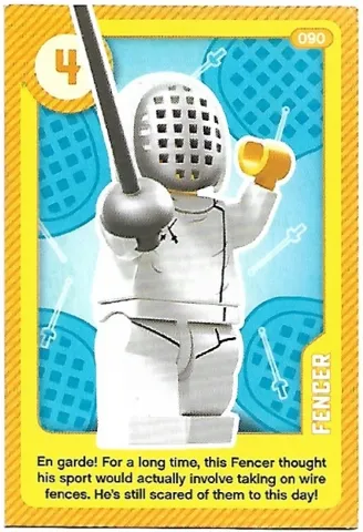Create the World Living Amazingly Trading Card #090 Fencer