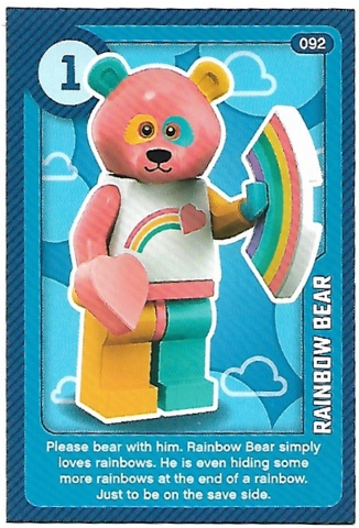 Create the World Living Amazingly Trading Card #092 Rainbow Bear