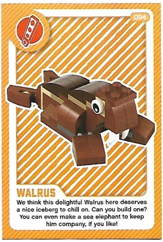 Create the World Living Amazingly Trading Card #094 Walrus