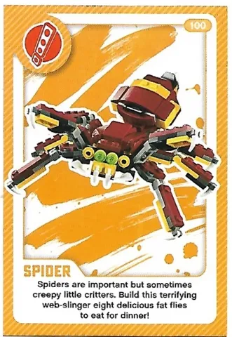 Create the World Living Amazingly Trading Card #100 Spider