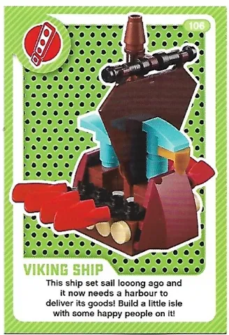 Create the World Living Amazingly Trading Card #106 Viking Ship
