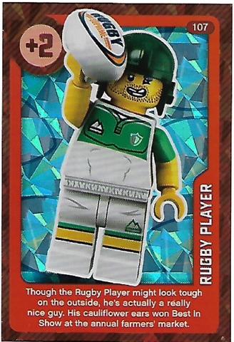 Create the World Living Amazingly Trading Card #107 Rugby Player