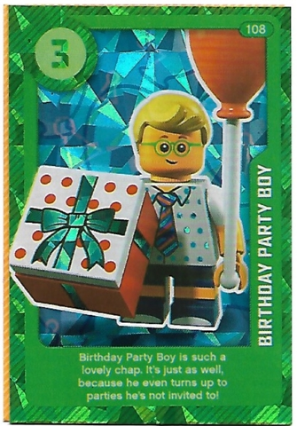 Create the World Living Amazingly Trading Card #108 Birthday Party Boy