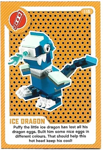 Create the World Living Amazingly Trading Card #115 Ice Dragon