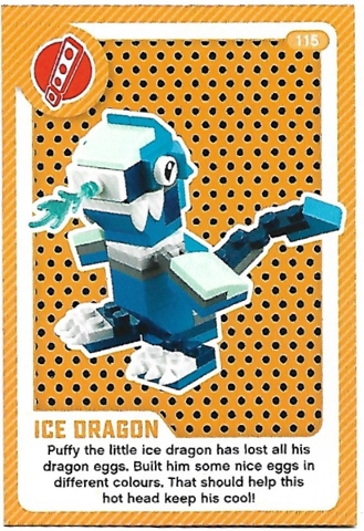 Create the World Living Amazingly Trading Card #115 Ice Dragon