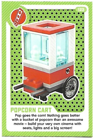 Create the World Living Amazingly Trading Card #123 Popcorn Cart