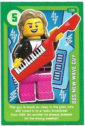 Create the World Living Amazingly Trading Card #135 80s New Wave Guy