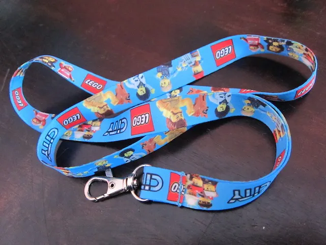 Lanyard with LEGO Logo and City Minifigures Pattern
