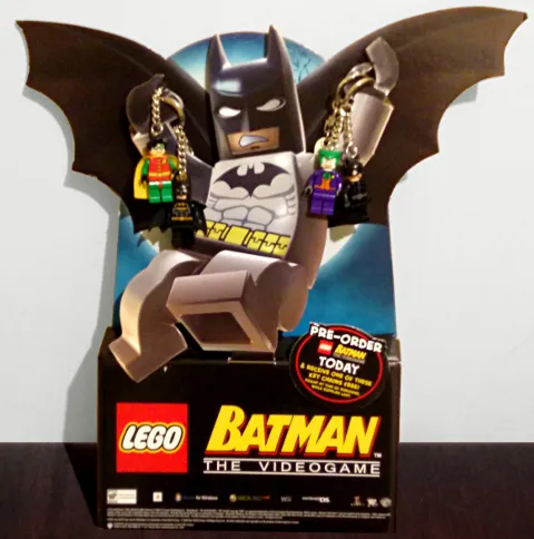 Display Counter Stand, Lego Batman the Videogame Standee with Key Chains