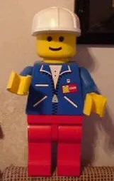 Display Figure 7in x 11in x 19in (blue jacket, red pants, construction helmet)