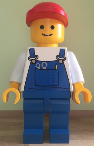 Display Figure Giant, 95cm (Blue Overalls, Tools in Pocket, Red Cap)