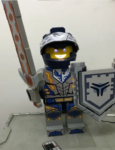 Display Figure 7in x 11in x 19in Talking (Nexo Knights Clay)