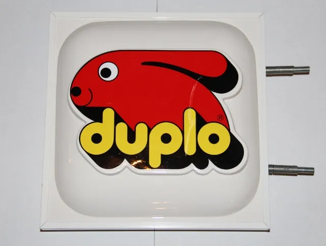 Display Sign Large Duplo Logo with Bolts on Side