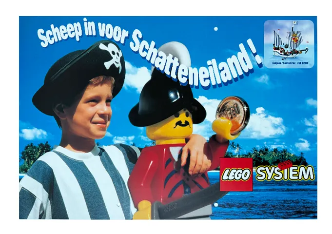 Display Sign, Pirates I Imperial Armada, 'Scheep in voor Schatteneiland!' (Dutch)