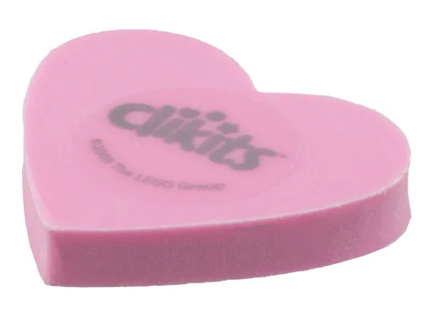 Eraser, Clikits Heart Flat with Logo