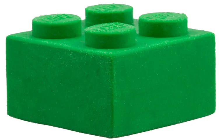 Eraser, 2 x 2 Brick with 3 Holes on Bottom