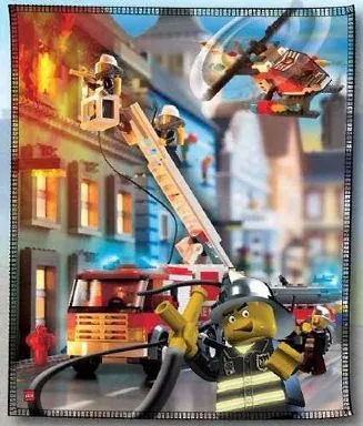 Bedding, Fleece Blanket Polyester (120 x 150 cm) - City Fire