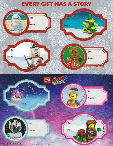 Gift Tags, Christmas Gift Tag Stickers - Every Gift Has A Story and The Lego Movie 2