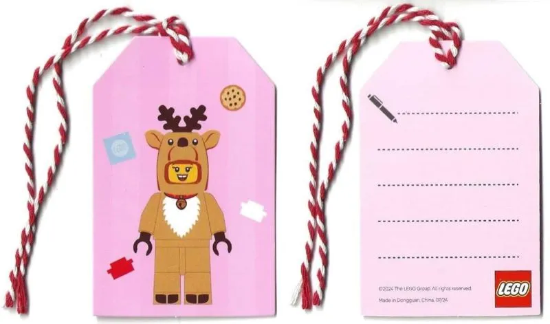 Gift Tag, Christmas - Reindeer Costume